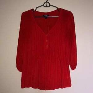 Old Navy Red 3/4 Sleeve Blouse